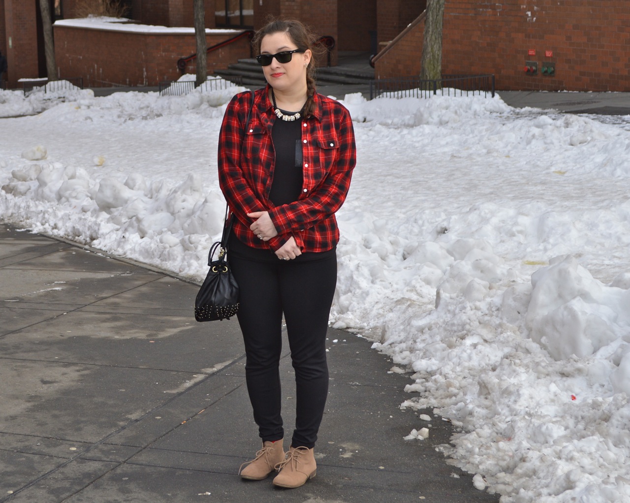 Plaid Shirt & Leggings