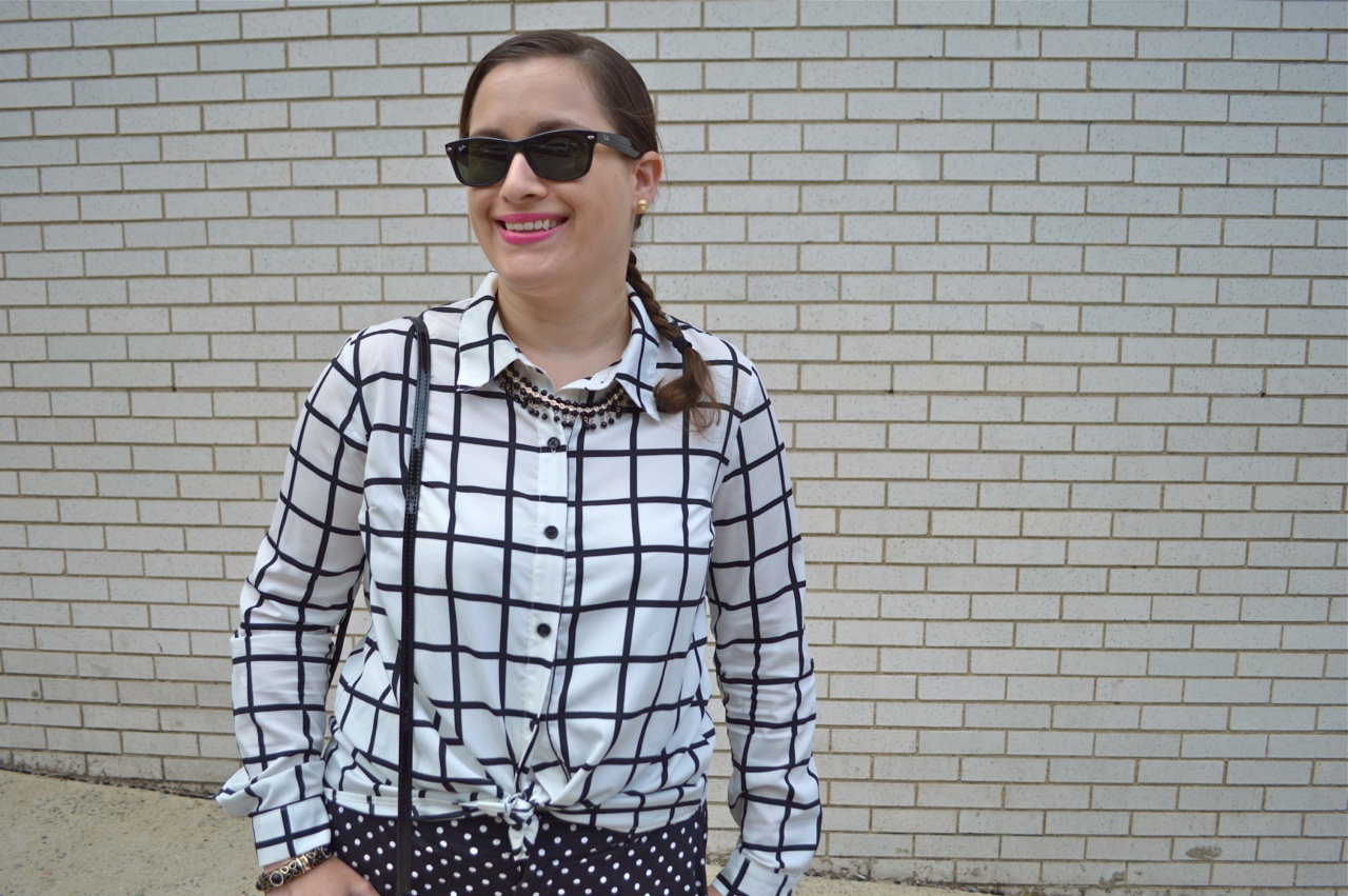 Windowpane Blouse