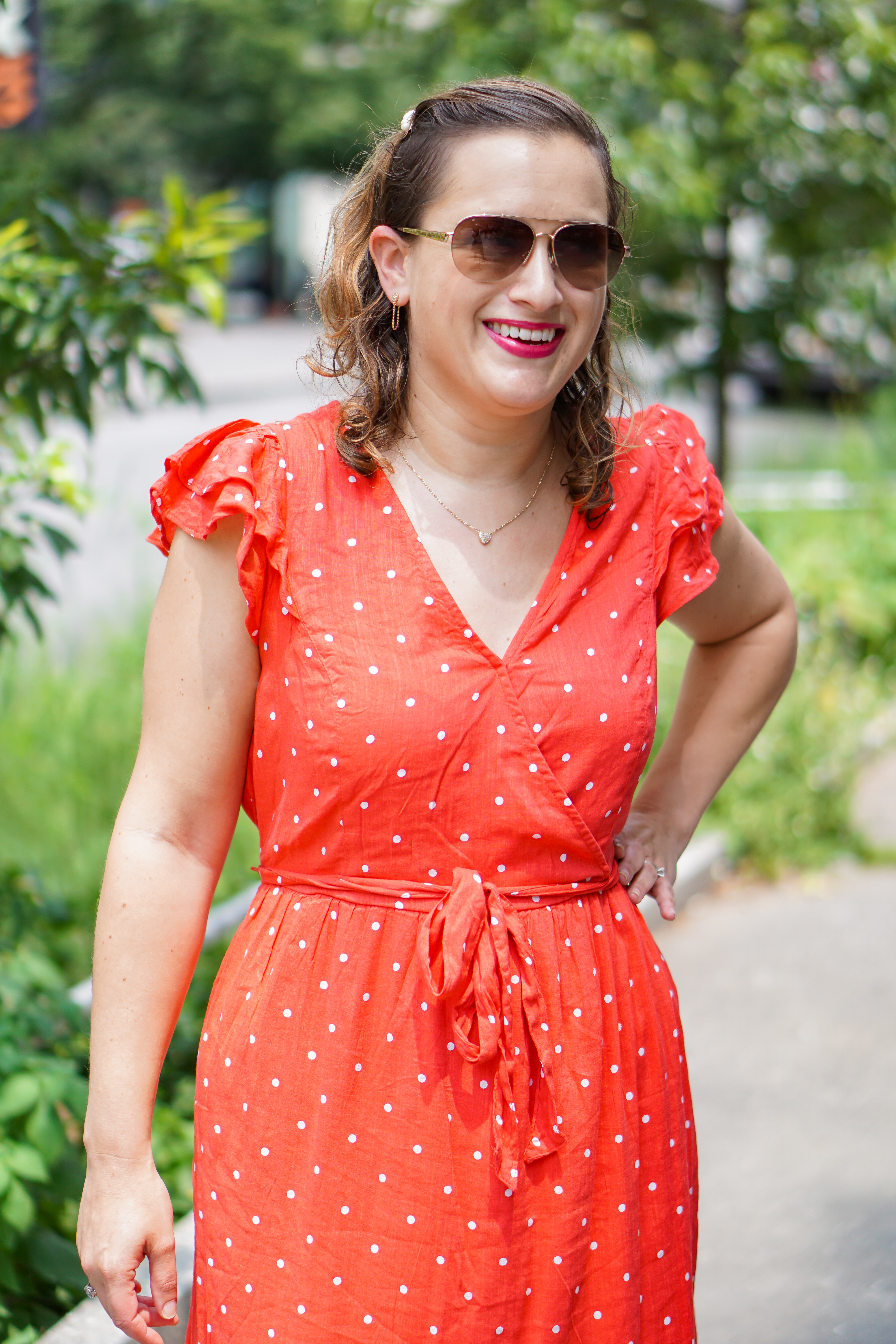 Red Ruffled Dress