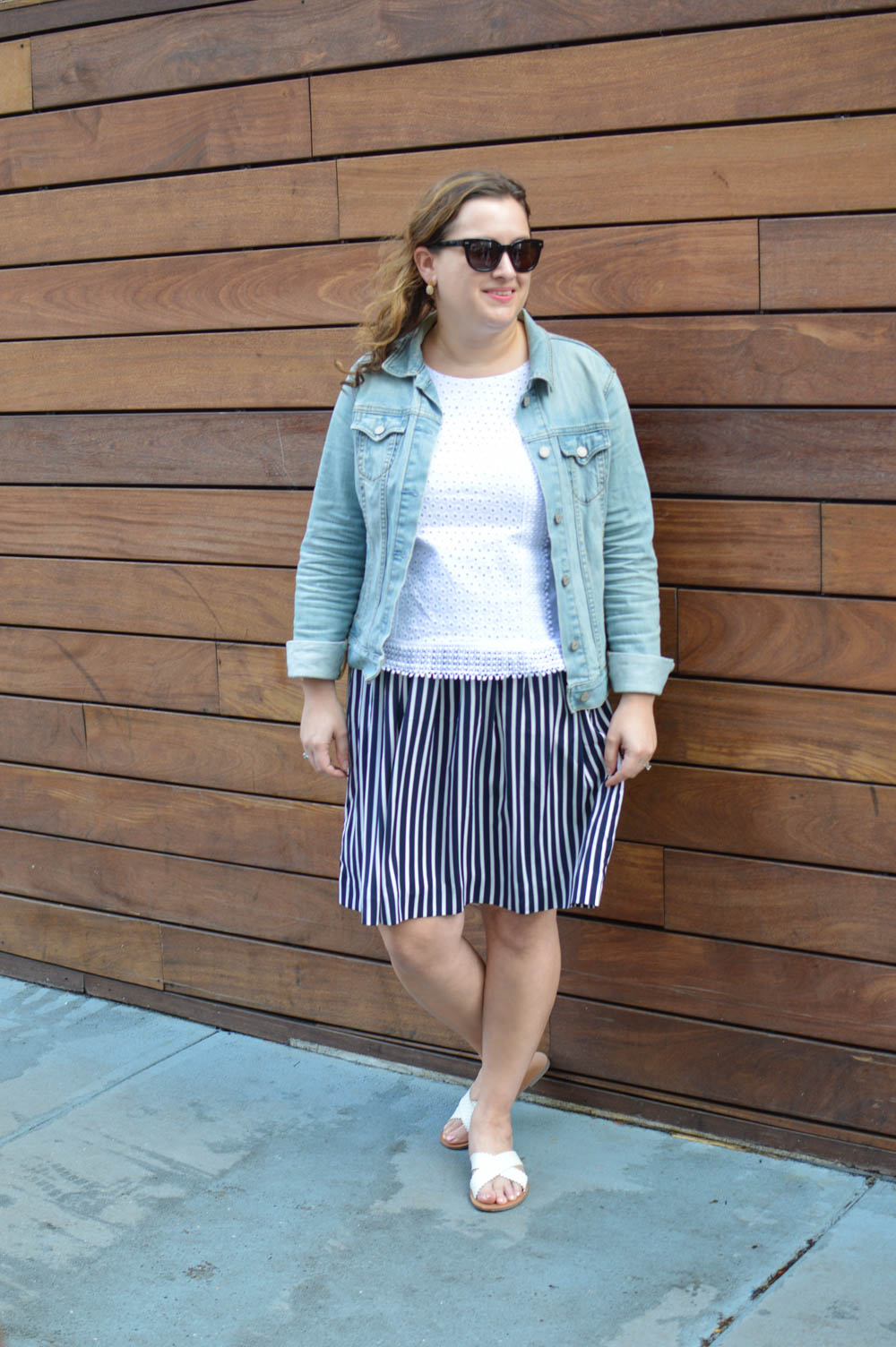 Striped Skirt for Work - La Petite Pear