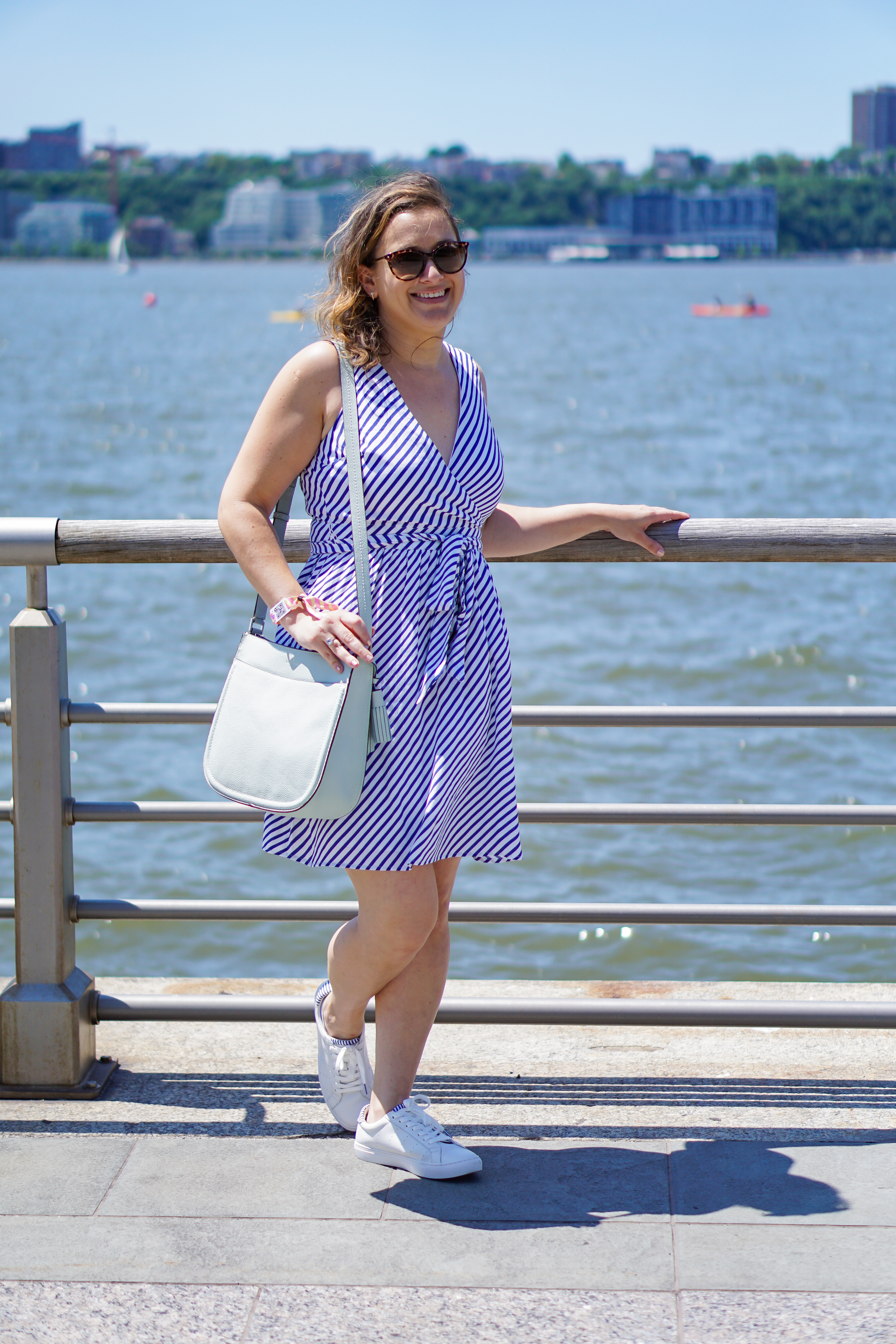 Dress with sneakers